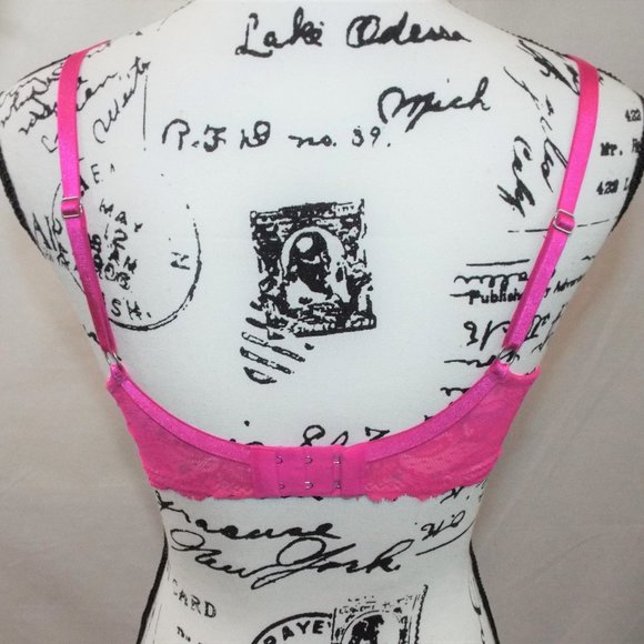 Victoria's Secret Hot Pink Push-up Bra Size 34D - Picture 3 of 9